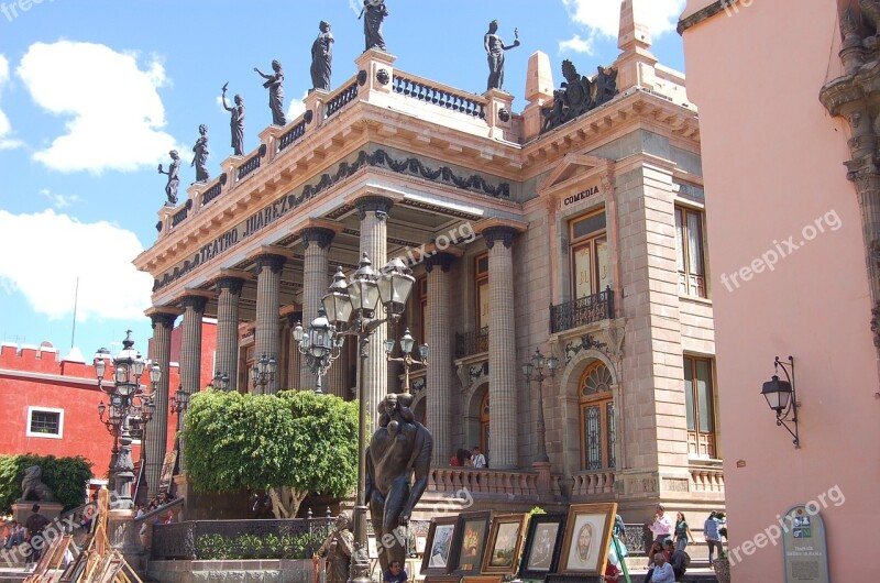 Guanajuato Mexico Juarez Theater Colonial Architecture Architecture