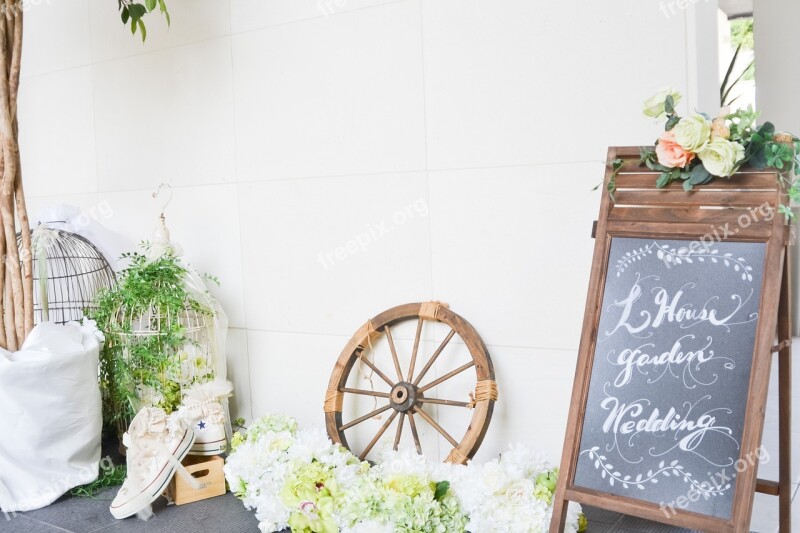 Wedding Wheel Welcome Board Decoration Details