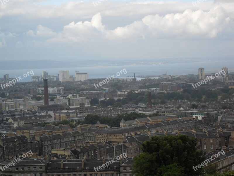 City Sea Edinburgh Scotland Free Photos