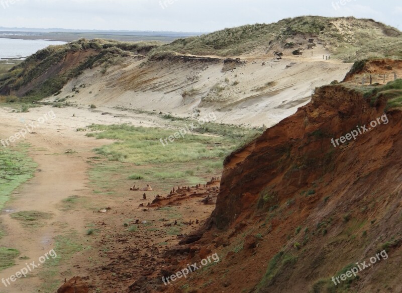 Sylt Morsum Cliff Red Cliffs North Sea Dunes