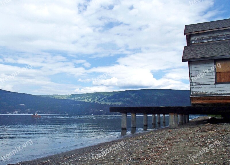 Old Building Lake Shore Water Travel