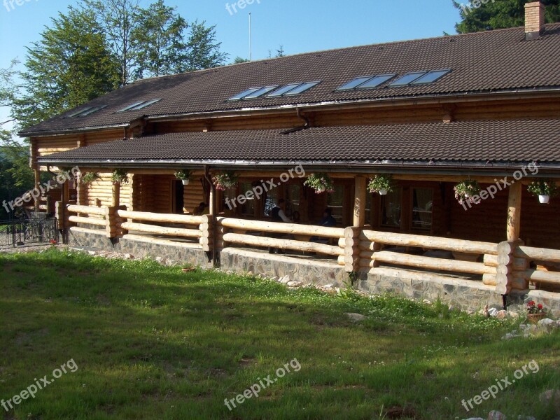 Chalet Wooden Building Home House Residence