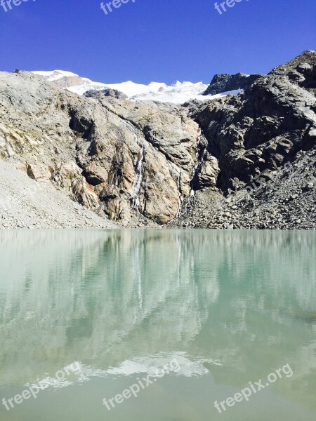 Glacial Lake Zermatt Snow Valais Series 4000