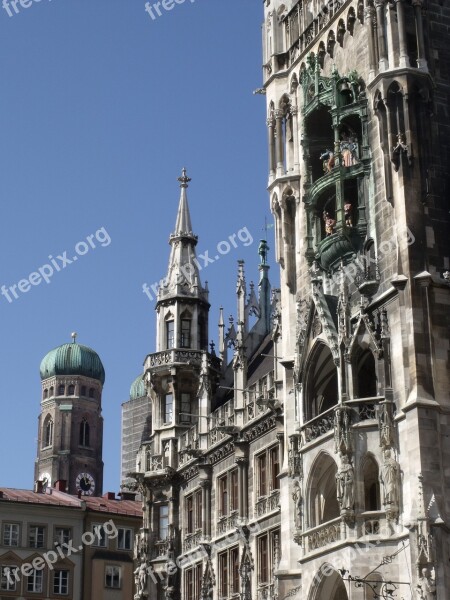 Munich City Frauenkirche Town Hall Bavaria