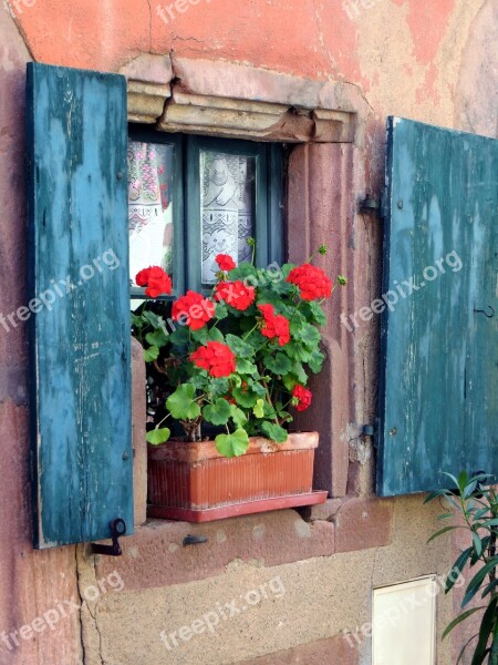 Window Architecture Facade Hauswand Alsace