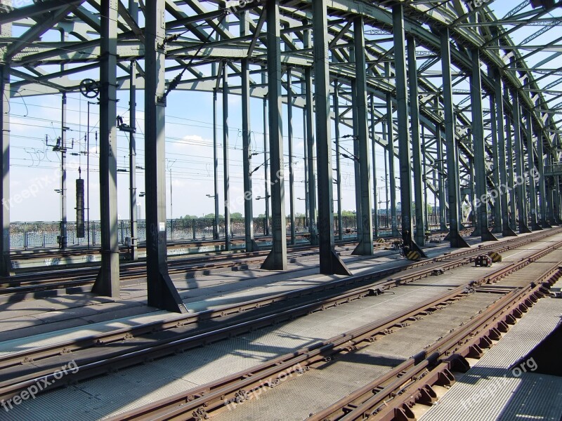 Cologne Railway Rails Train Catenary