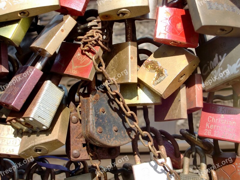 Cologne Castles Padlocks Love Symbol Love