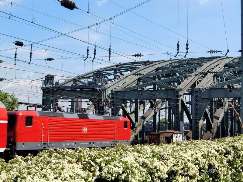 Cologne Railway Rails Train Catenary