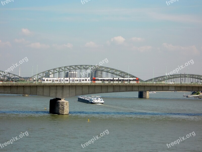 Cologne Bridge Rhine Hohenzollern Bridge River