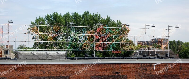 Neon Sign Art Neon Color Roof Terrace