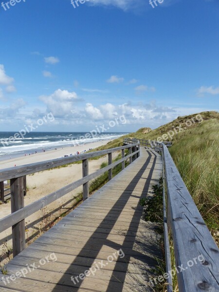 Boardwalk Sea Coast Blue Beach