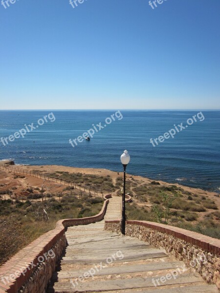 Landscape Sea Sky Cabo Roig Beach Walk