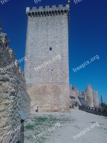 Castle Donjon Peñaranda De Duero Medieval Free Photos