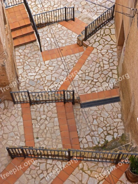 Stairs Slope People Priorat Architecture