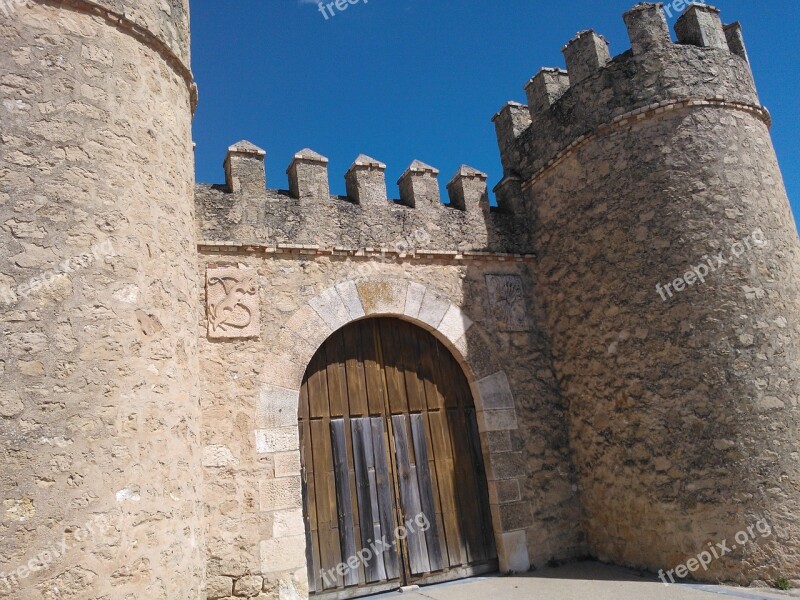 Wall Castle Donjon Door Peñaranda De Duero