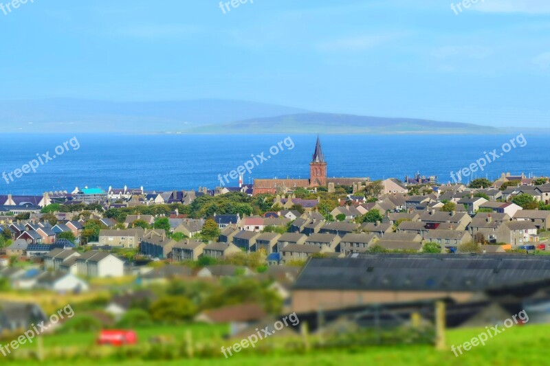 Town Landscape Kirkwall Orkney Church