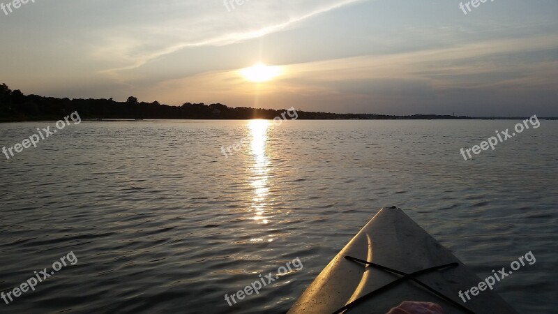 Massachusetts Kayaking Sunset Free Photos