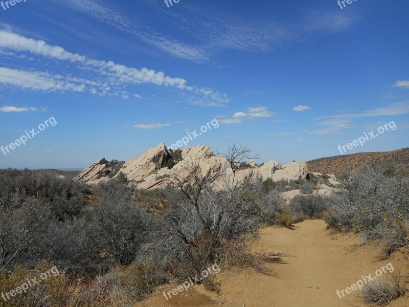 Devil's Punch Bowl California Desert Sandstone Landscape