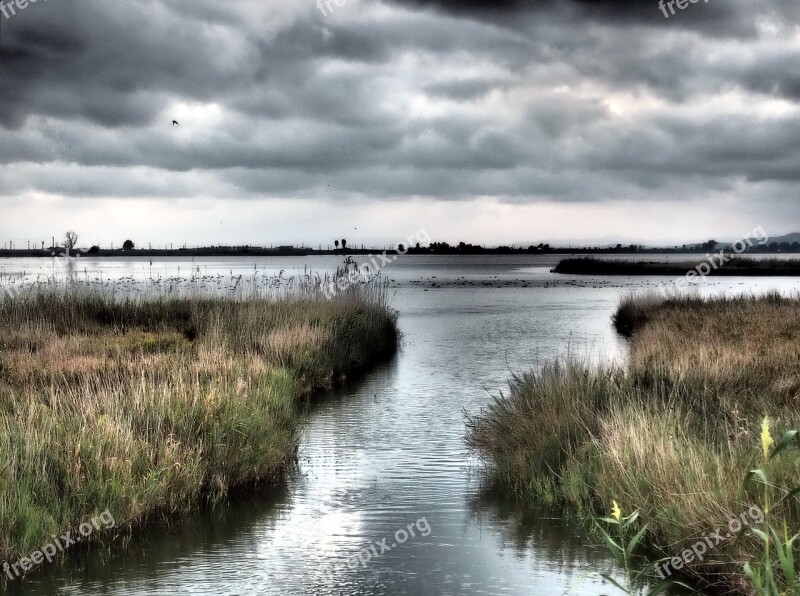 Spain Water Landscape Abendstimmung Ebro