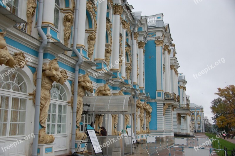 Catherine Palace Buildings St Petersburg Travel Russia