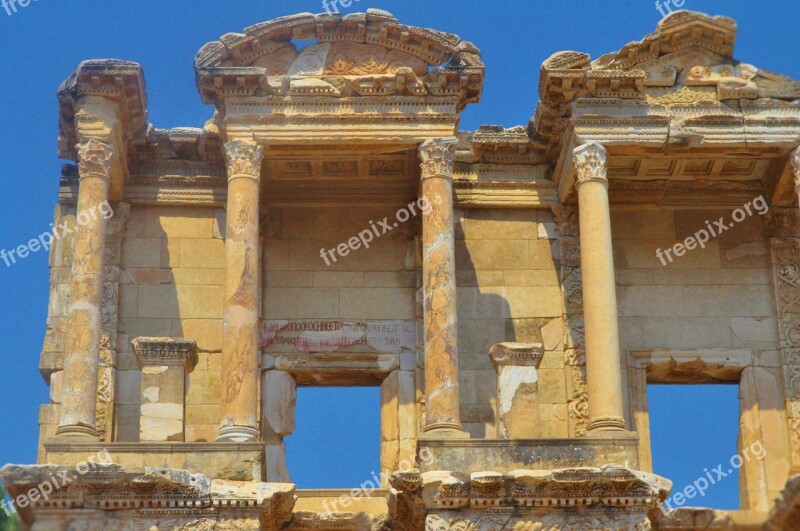 Ephesus Library Turkey Ruin Ancient