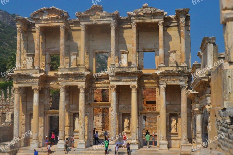 Ephesus Library Turkey Ruin Ancient