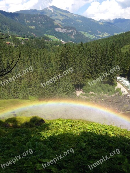 Rainbow Mountain Panorama Wide Landscape Mountain Landscape