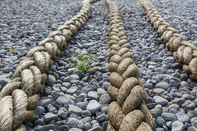 Beach Stones Rope Lake Constance Pebble