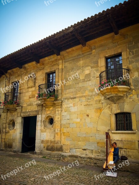 Cantabria Santillana Del Mar Harp Music Instrument