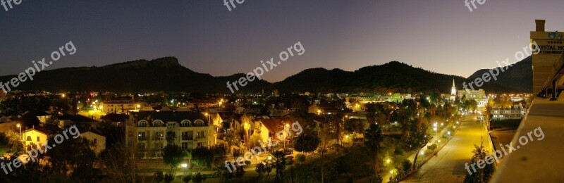 Turkey Kemer City Night City At Night