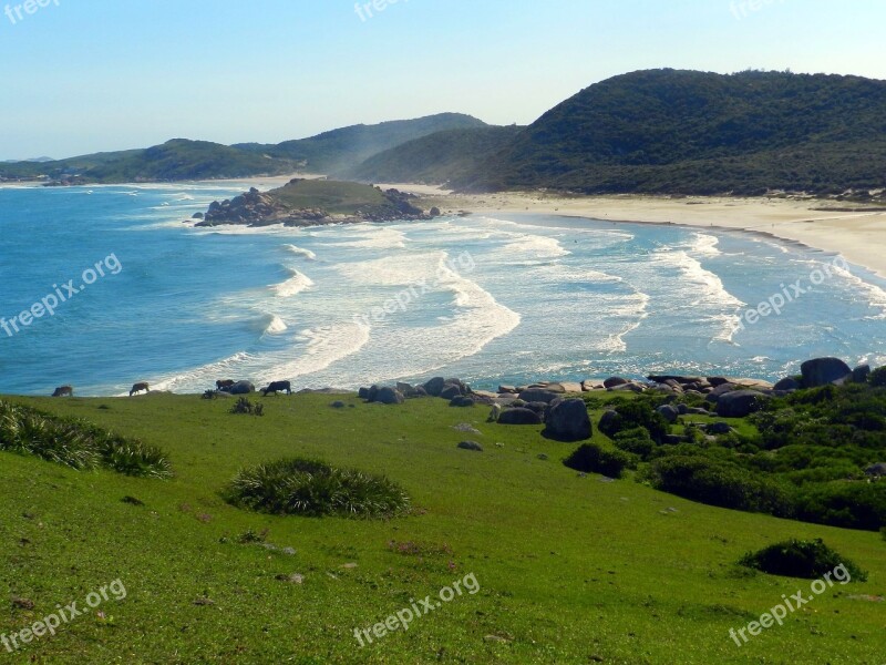 Beach Gravatá Lagoon Santa Catarina Brazil Free Photos