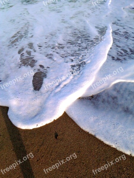 Waves Sand Beach Water Costa