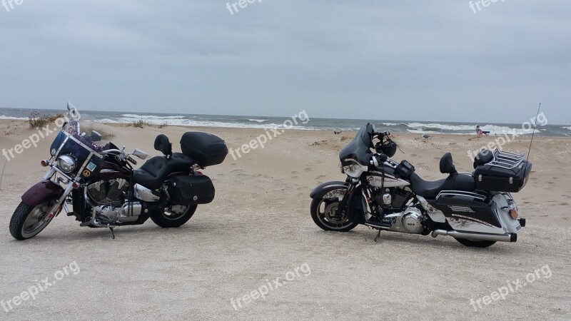 Motorcycle Beach Cruiser Travel Summer