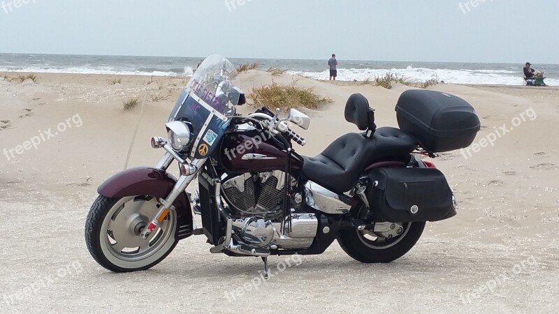 Motorcycle Beach Cruiser Travel Summer