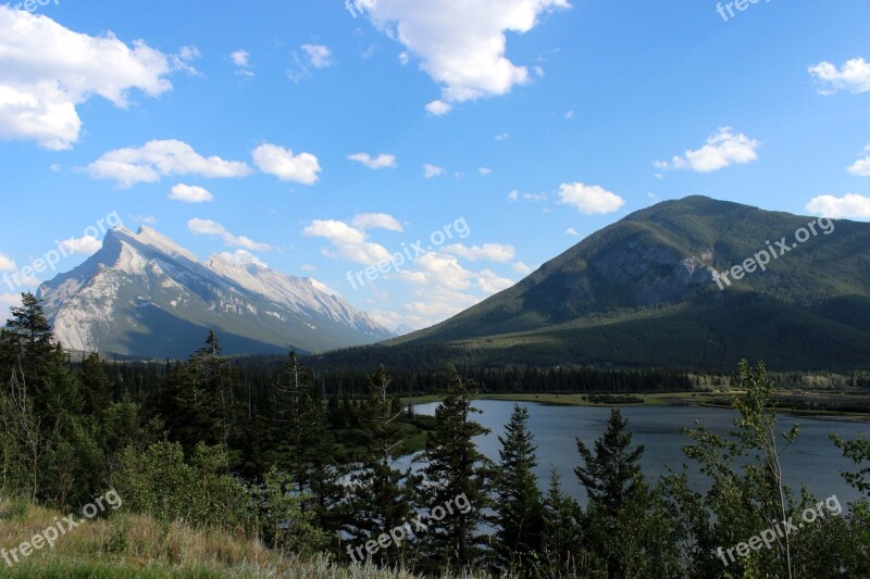 Mountain Scene Nature Landscape Banff