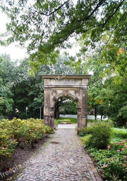 Hamburg Park Stone Gate Free Photos