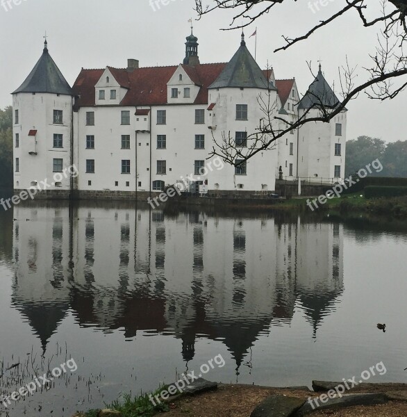 Castle Glücksburg Mirroring Water Mecklenburg