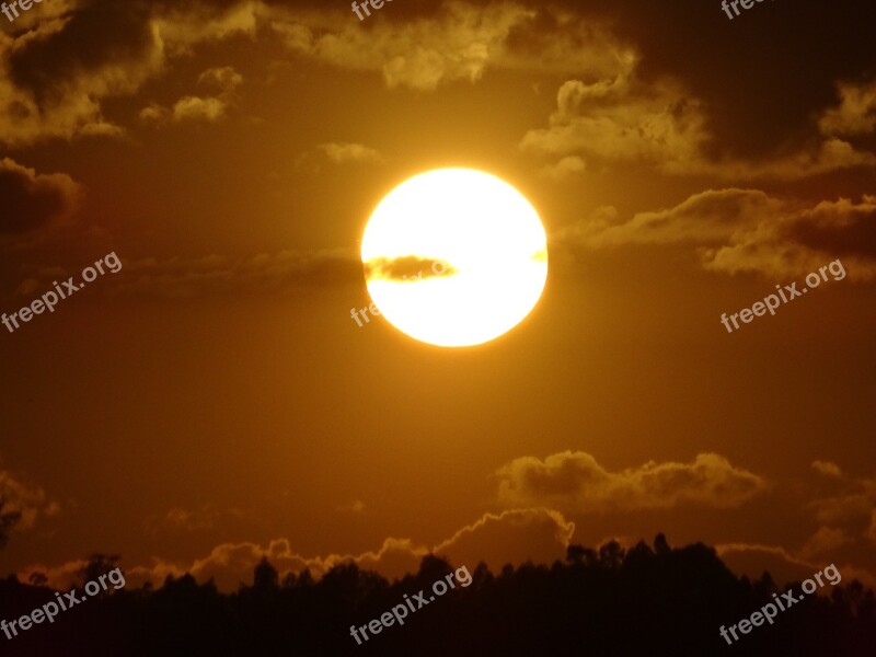 Sunset Eventide Sol Horizon Clouds