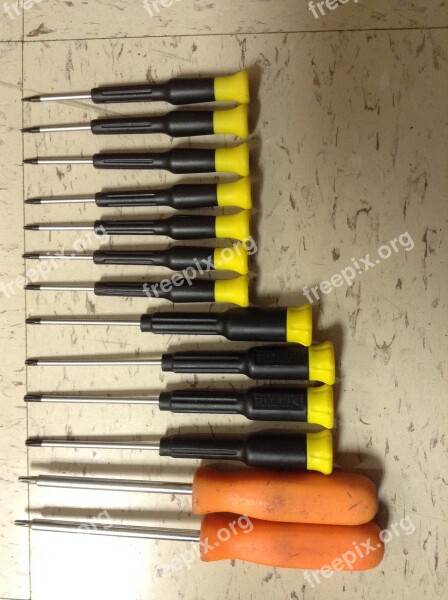 Set Of Screwdrivers Tools Inventory Free Photos