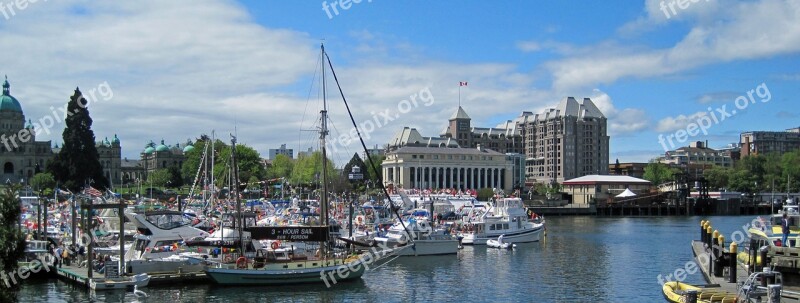 Panorama Victoria British Columbia Marina Ocean