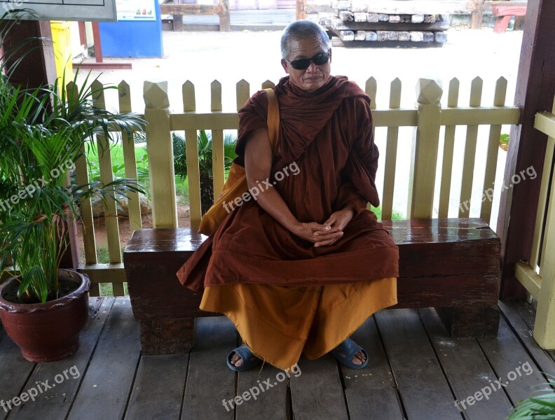 Monk Waiting Shades Dark Sunglasses Religion