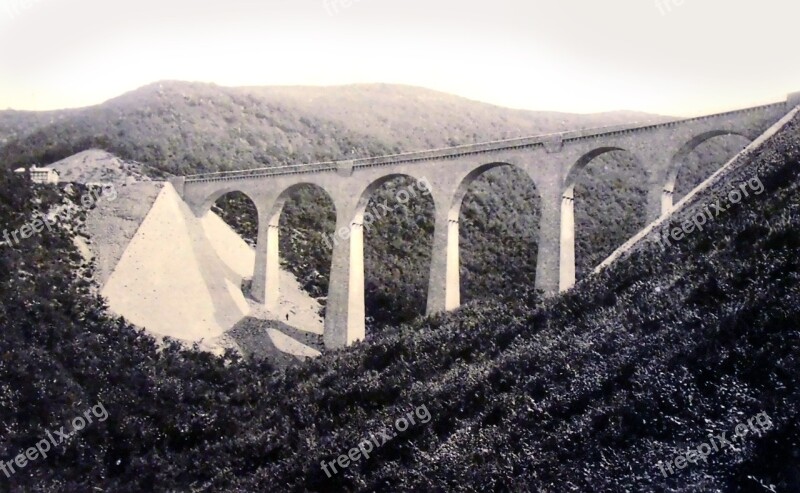 Postcard Viaduct Old Retro Bridge