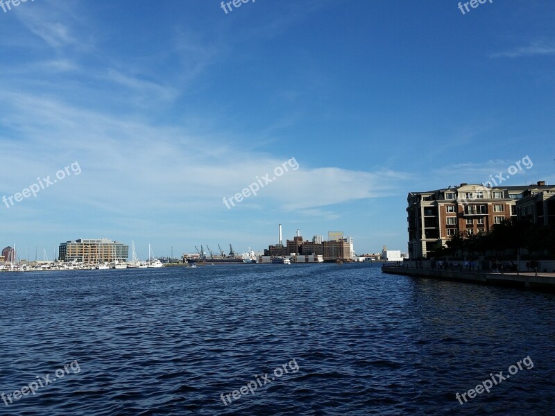 Baltimore Inner Harbor Harbor Boat Water