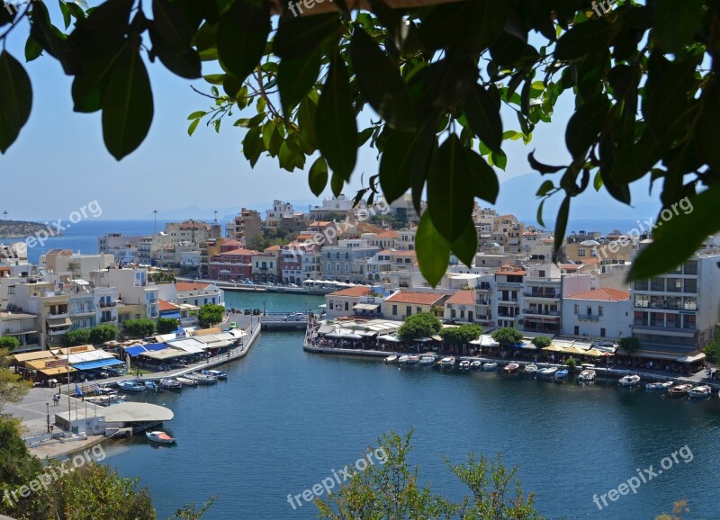 Greece Crete Agios Nikolaos Free Photos