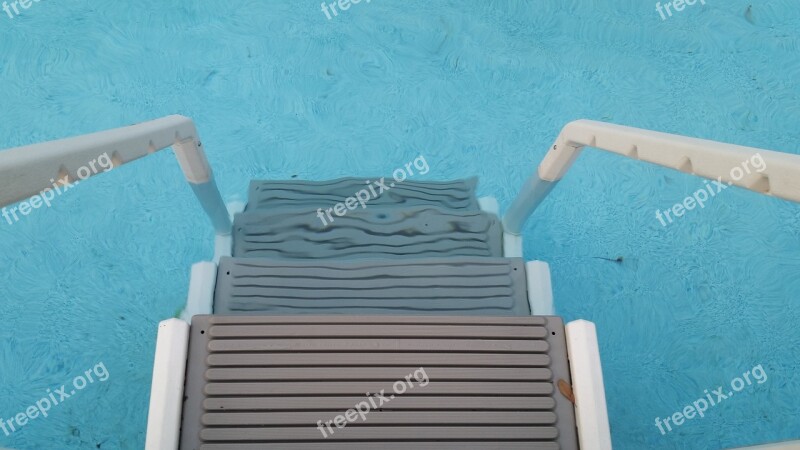 Ladder Swimming Pool Water Blue