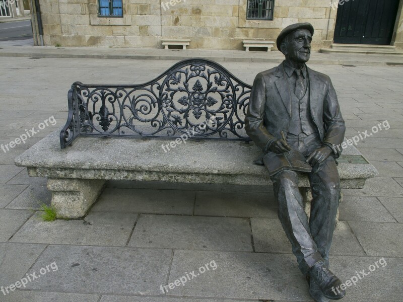 Sculpture Bronze Orense Spain Male