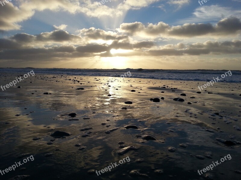 North Sea Watts Sun Clouds Sky