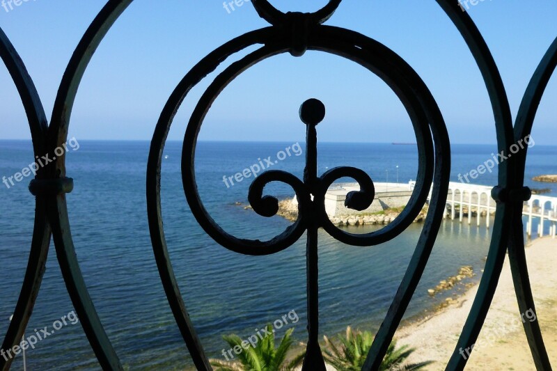 Civitavecchia Italy Sea Wrought Iron Balcony