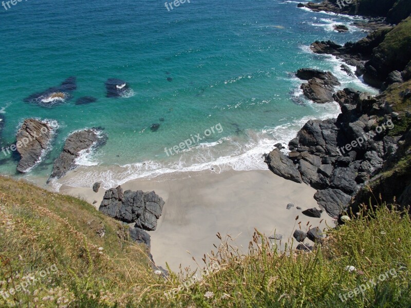 Landscape Seascape Sea Cliffs Cornwall