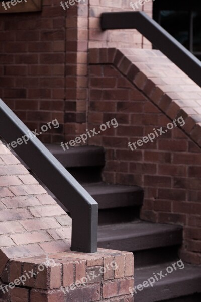 Staircase Brick Stairs Steps Wall